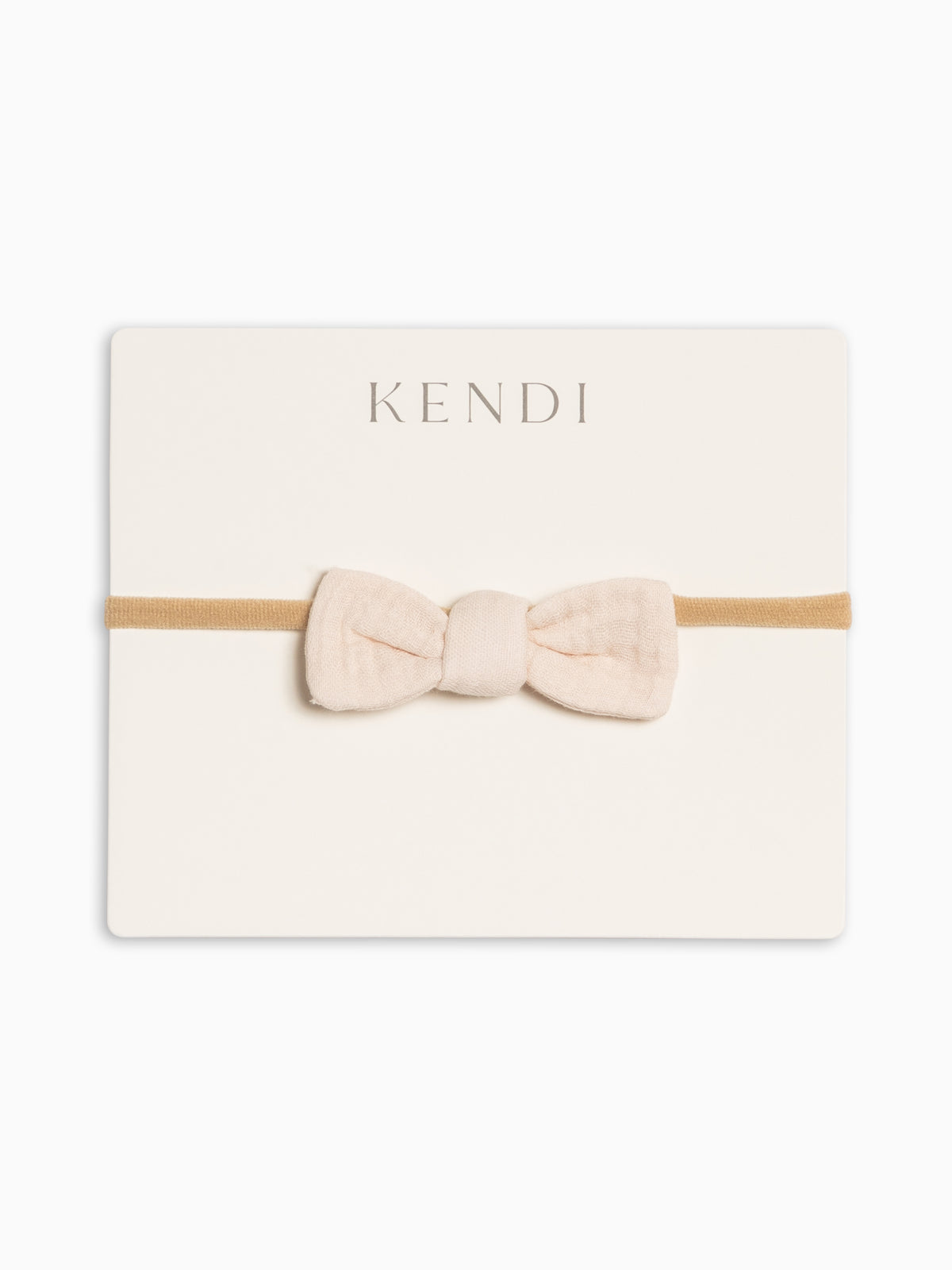Muslin Dainty Bow - Shell Baby : Accessories : Bows : Headbands KENDI by Colored Organics Muslin Dainty Bow - Shell for Baby | Colored Organics®