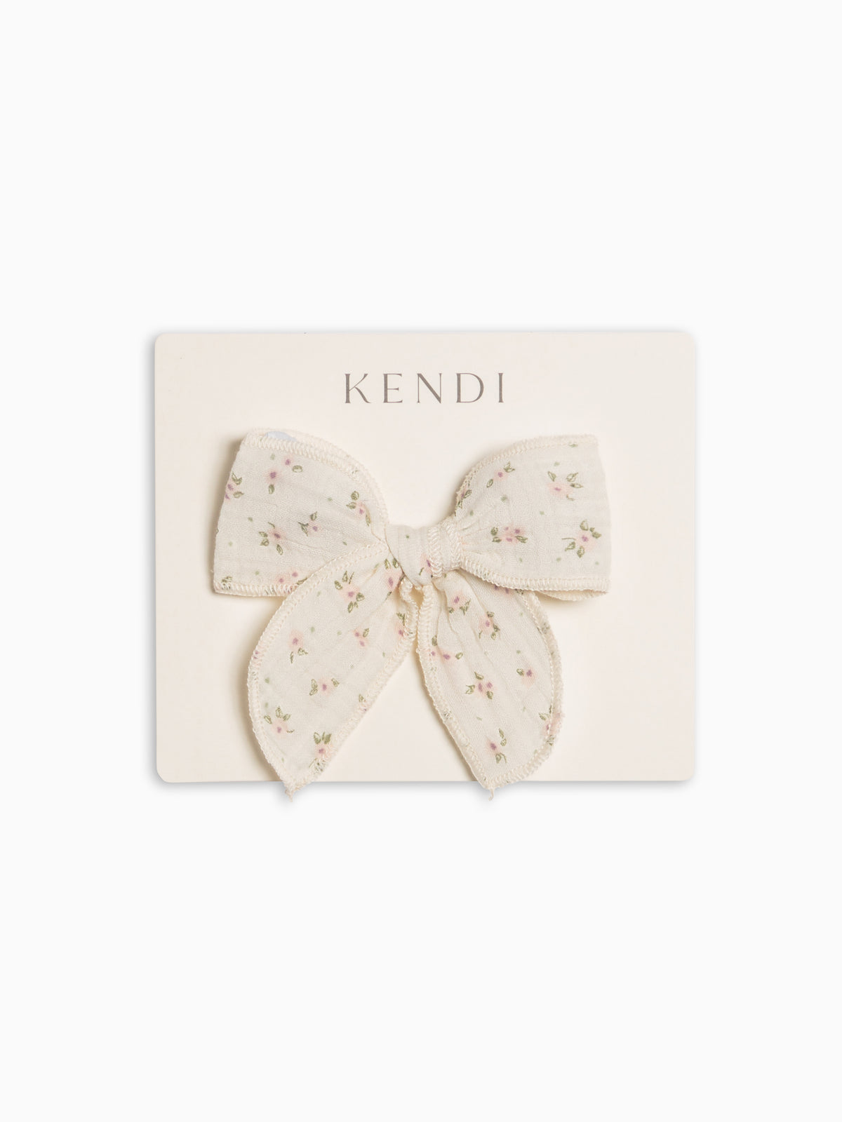 Muslin Bow Clip - Camellia Floral / Shell + Fern Sale : Baby : Accessories : Bows : Headbands Kendi Muslin Bow Clip - Camellia Floral / | Colored Organics®