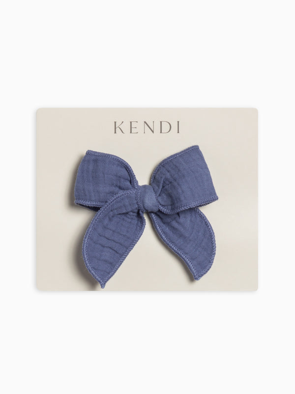 Muslin Bow Clip Baby-Kids : Accessories : Bows : Clips Kendi Organic Cotton Baby and Kids Muslin Bow Clip
