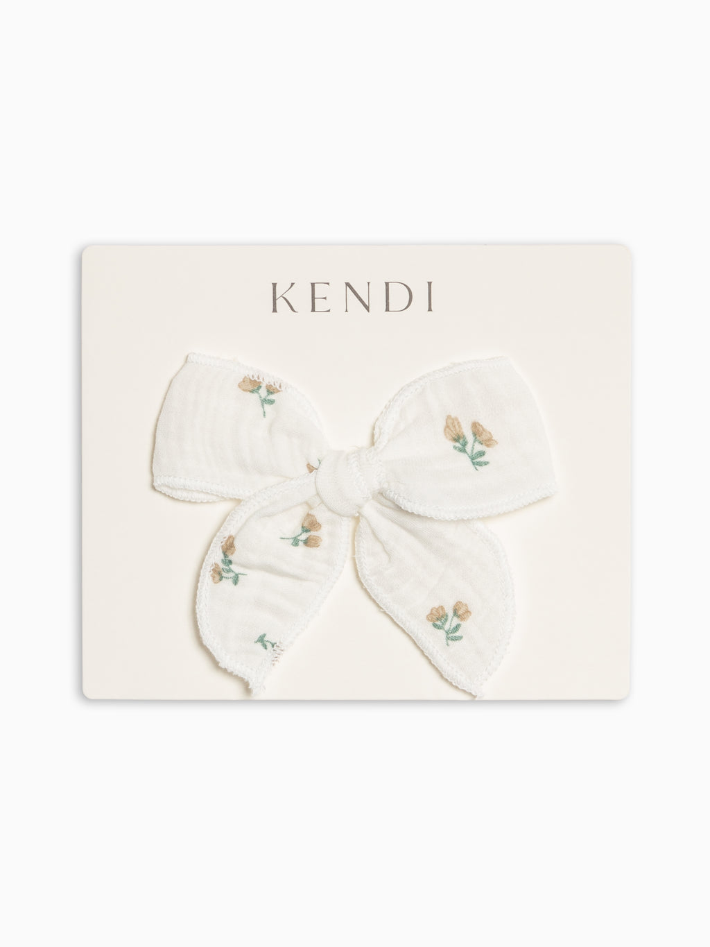 Muslin Bow Clip - Palmer Floral / Dune + Laguna Sale : Baby-Kids : Accessories : Bows : Clips KENDI by Colored Organics Muslin Bow Clip - Palmer Floral / Dune | Colored Organics®