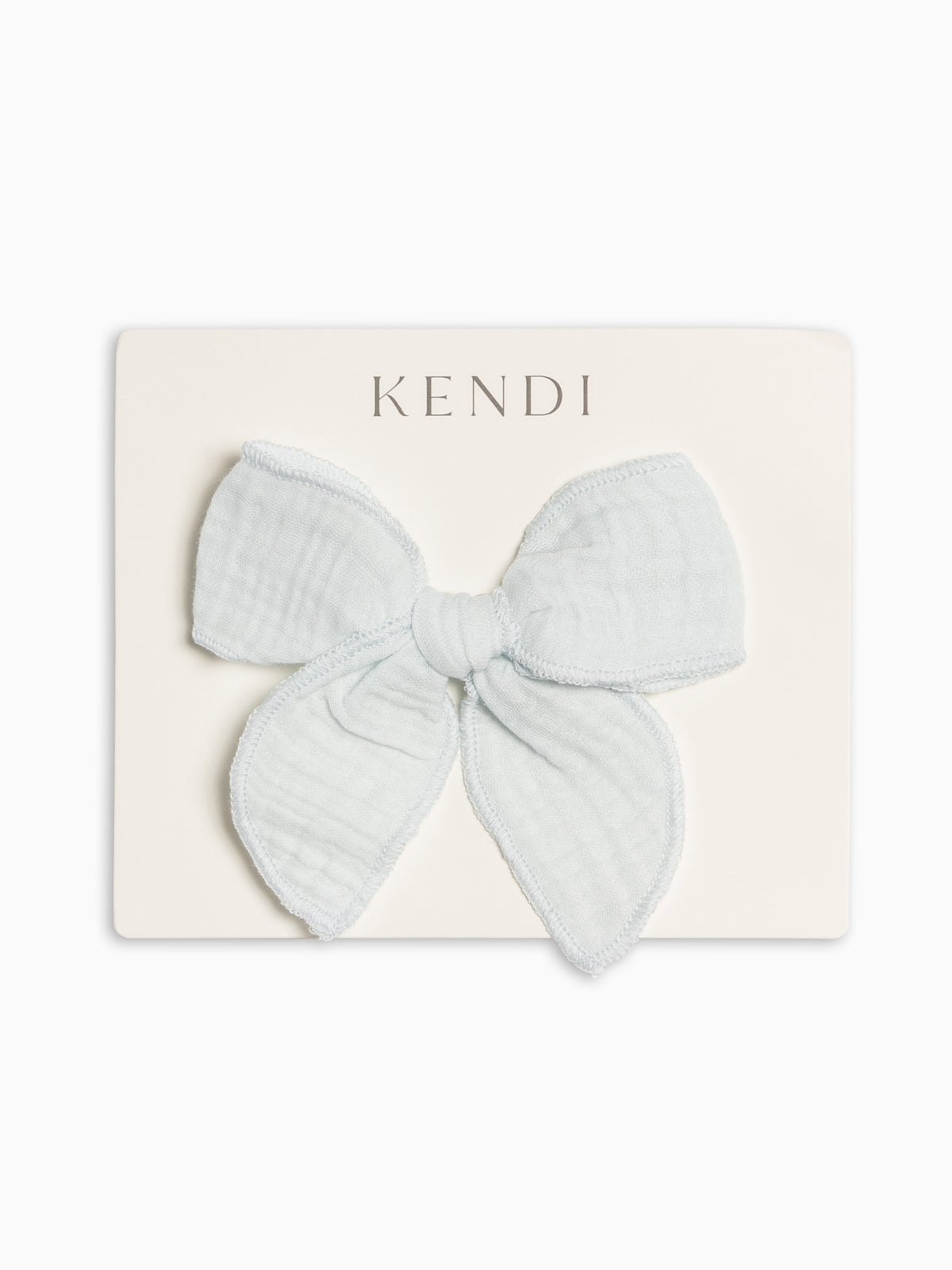 Muslin Bow Clip - Powder Baby-Kids : Accessories : Bows : Clips KENDI by Colored Organics Muslin Bow Clip - Powder for Baby | Colored Organics®