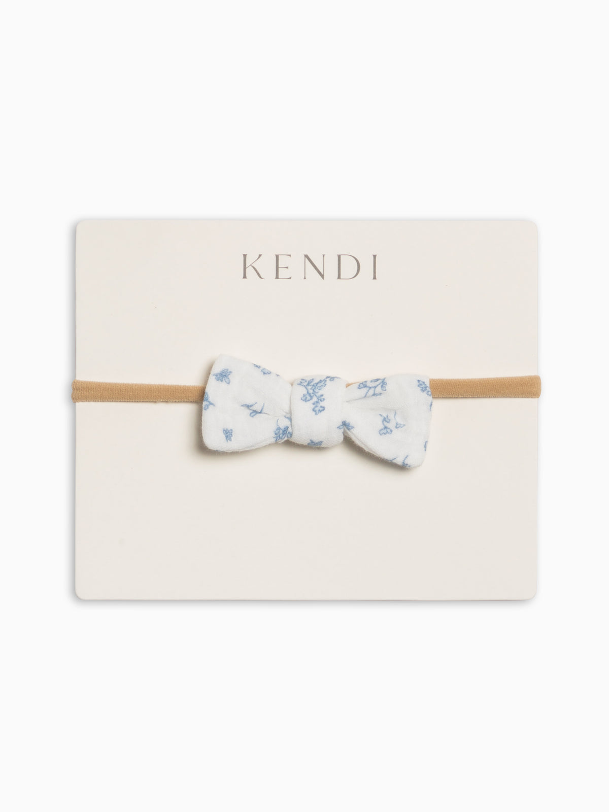 Muslin Dainty Bow - Rosebay Floral / Coconut + Sea Baby : Accessories : Bows : Headbands KENDI by Colored Organics Muslin Dainty Bow - Rosebay Floral / | Colored Organics®