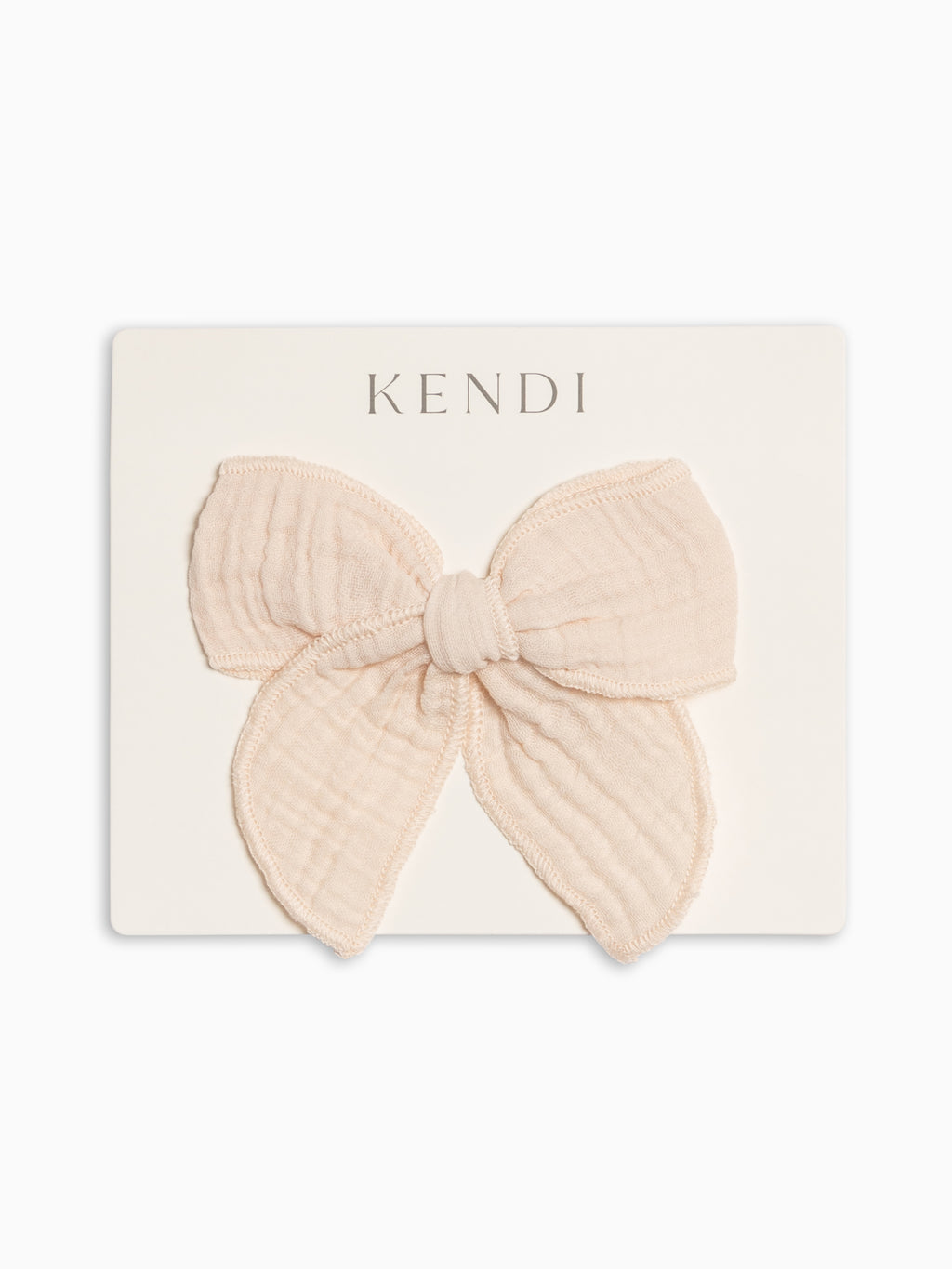 Muslin Bow Clip - Shell Sale : Baby-Kids : Accessories : Bows : Clips KENDI by Colored Organics Muslin Bow Clip - Shell for Baby | Colored Organics®
