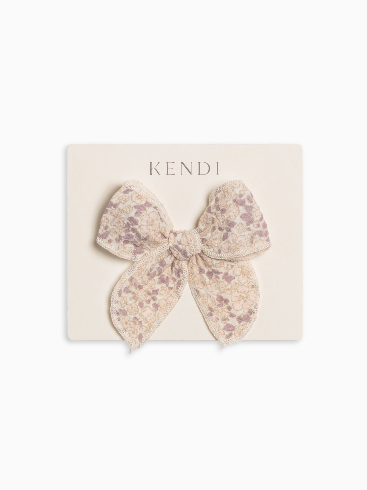 Muslin Bow Clip - Vionna Floral / Shell + Fog Sale : Baby : Accessories : Bows : Headbands Kendi Muslin Bow Clip - Vionna Floral / Shell | Colored Organics®