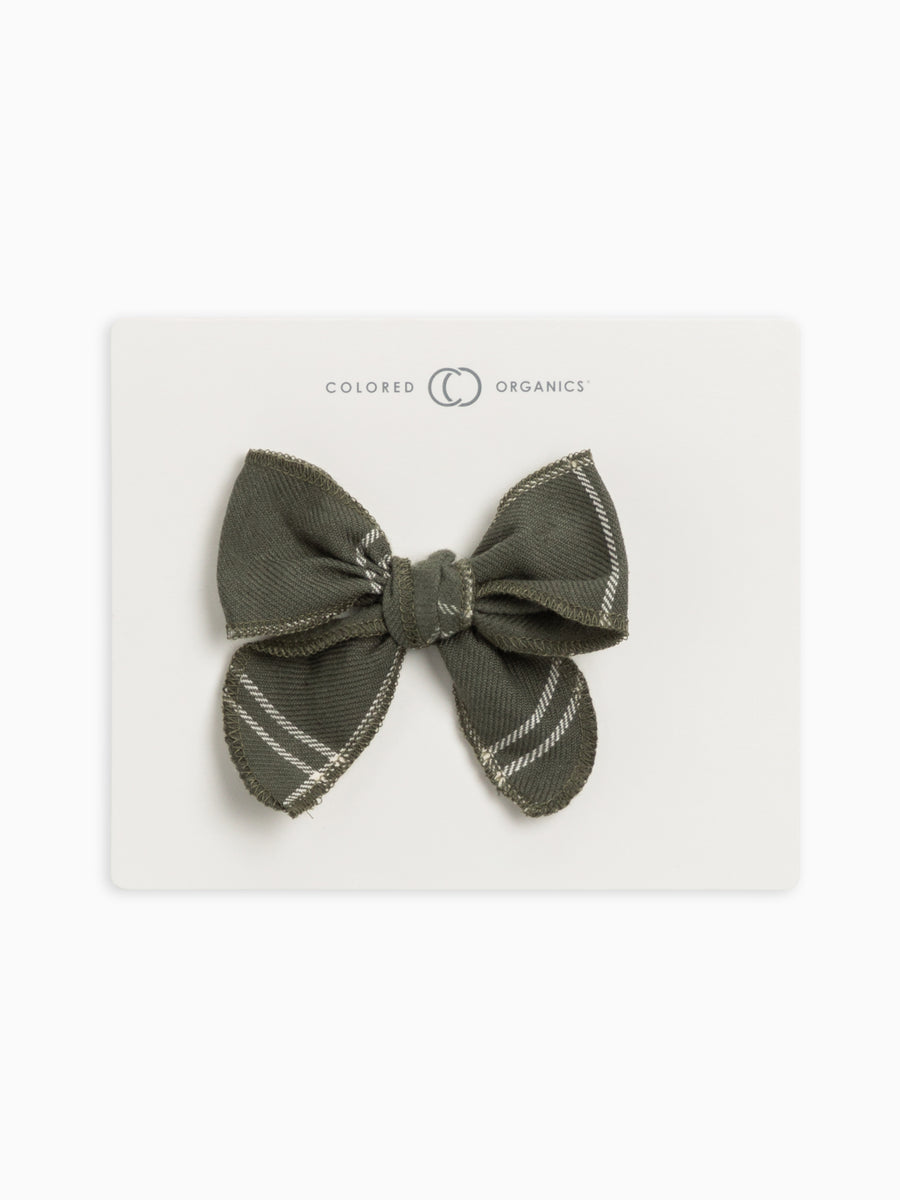 Flannel Bow Hair Clip Baby : Accessories: Headbands Colored Organics Organic Cotton Flannel Hair Clip