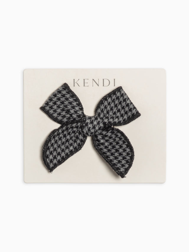 Flannel Bow Hair Clip