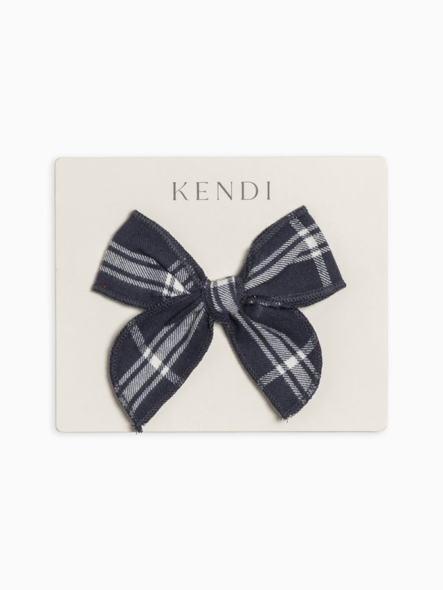 Flannel Bow Hair Clip