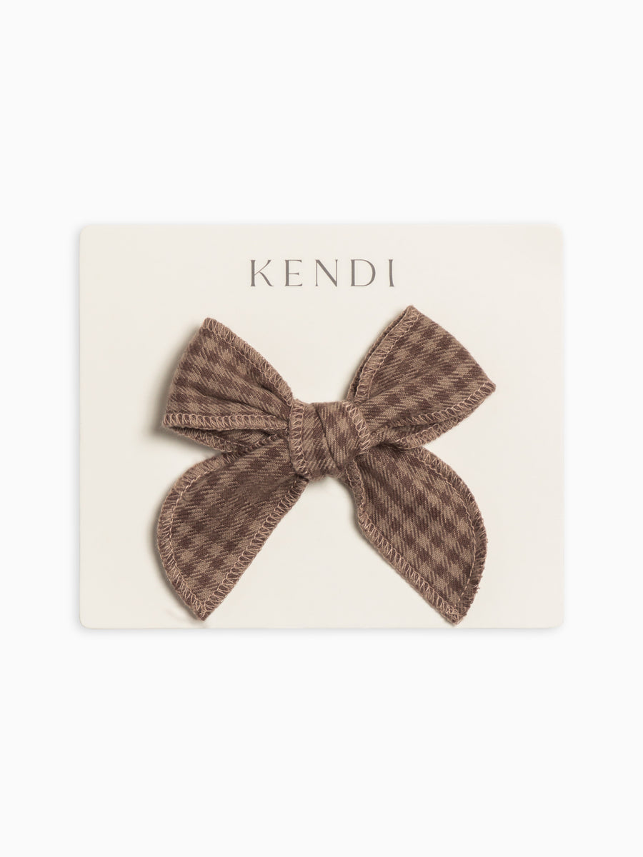 Flannel Bow Hair Clip Baby-Kids : Accessories : Bows : Clips Kendi Organic Cotton Baby and Kids Flannel Bow Hair Clip