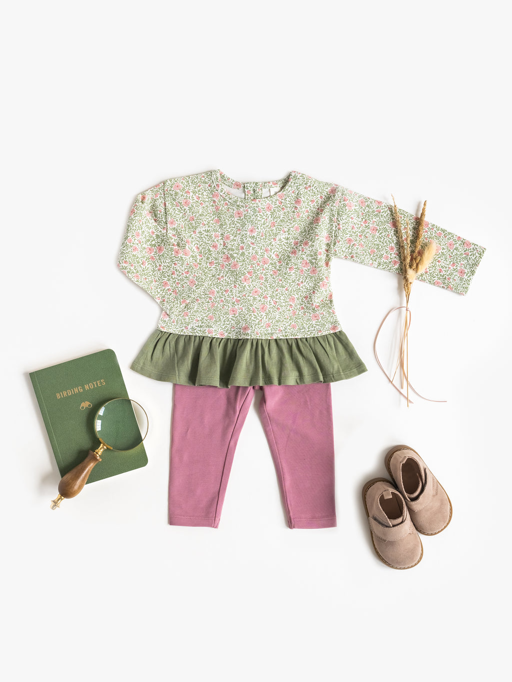 Lily Long Sleeve Ruffle Hem Top - Janice Floral