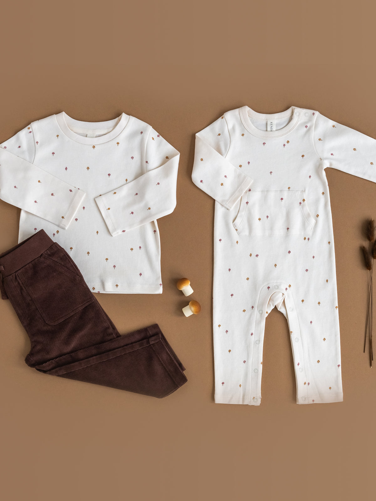 Una Pocket Romper - Mushroom