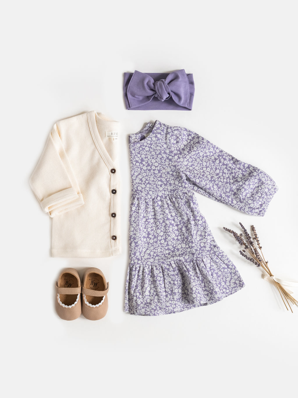 Sofia Long Sleeve Tiered Dress - Gwen Floral Baby-Kids : Dresses : Long Sleeves KENDI by Colored Organics Sofia Long Sleeve Tiered Dress for Baby | Colored Organics®