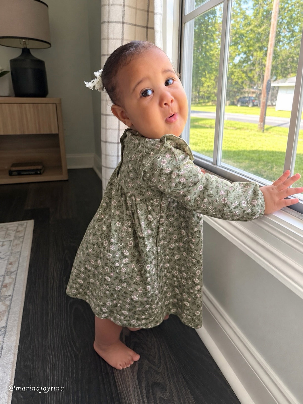 Mika Armhole Ruffle Long Sleeve Dress - Kelsey Floral