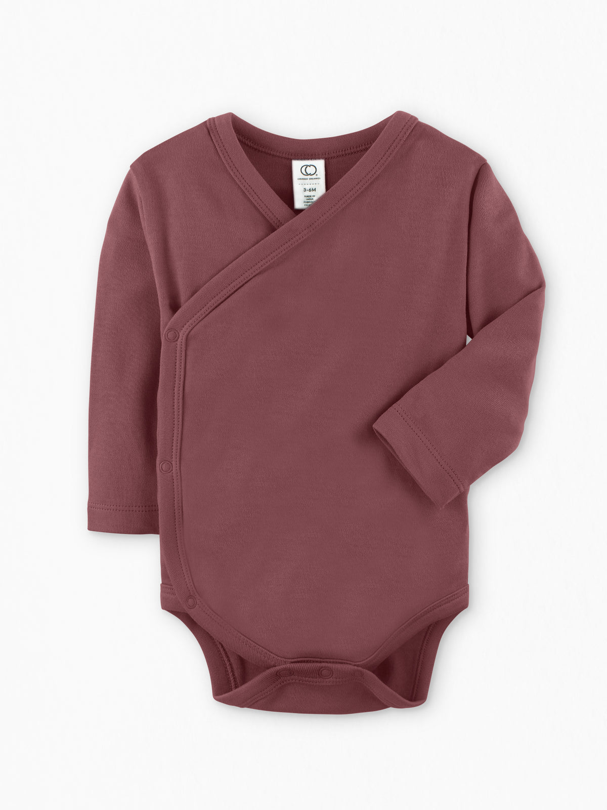 Classic Kimono Bodysuit - Long Sleeve Baby : One Pieces : Kimono Bodysuits : Short Sleeves Colored Organics Organic Long Sleeve Kimono Baby Bodysuit | Colored Organics®