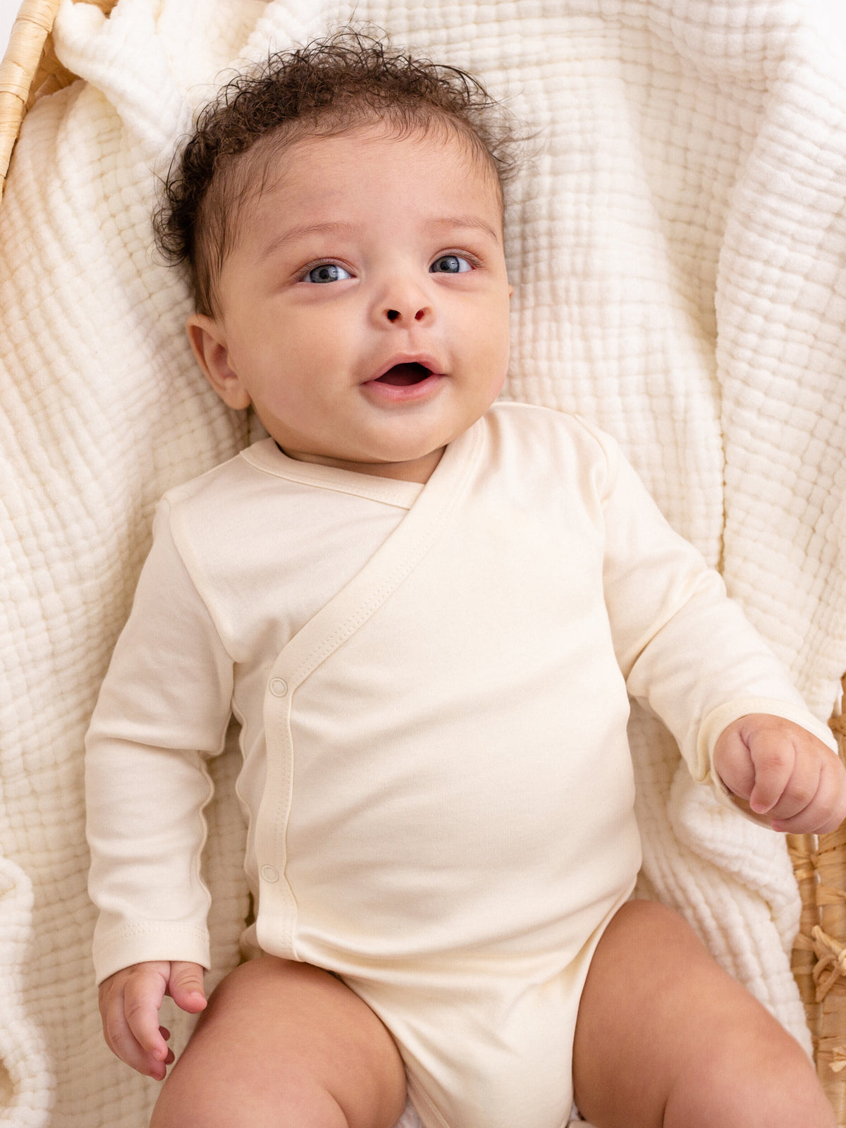 Classic Kimono Bodysuit - Long Sleeve Baby : One Pieces : Kimono Bodysuits : Short Sleeves Colored Organics Organic Long Sleeve Kimono Baby Bodysuit | Colored Organics®