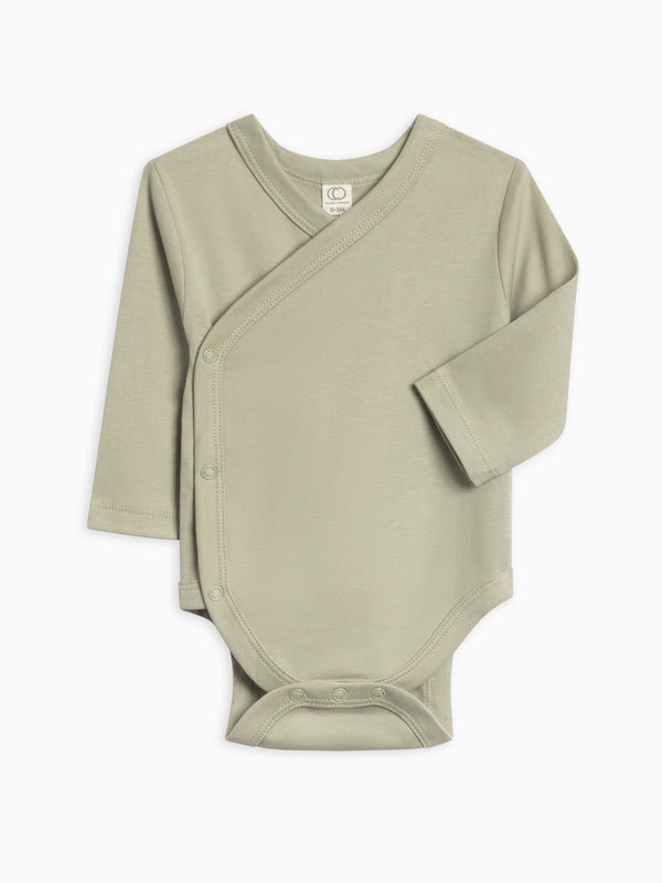 Classic Kimono Bodysuit - Long Sleeve Baby : One Pieces : Kimono Bodysuits : Short Sleeves Colored Organics Side-Snap Kimono Bodysuit - Long Sleeve - Organic