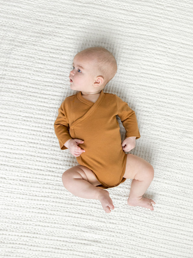 Classic Kimono Bodysuit - Long Sleeve Baby : Bodysuits : Kimono Colored Organics Side-Snap Kimono Bodysuit - Long Sleeve - Organic