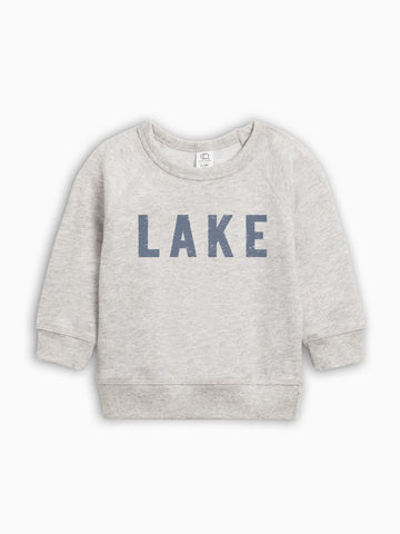 Lake Lightweight Pullover Baby-Kids : Tops : Pullovers : Long Sleeves Kendi Organic Cotton Baby and Kids Portland Pullover