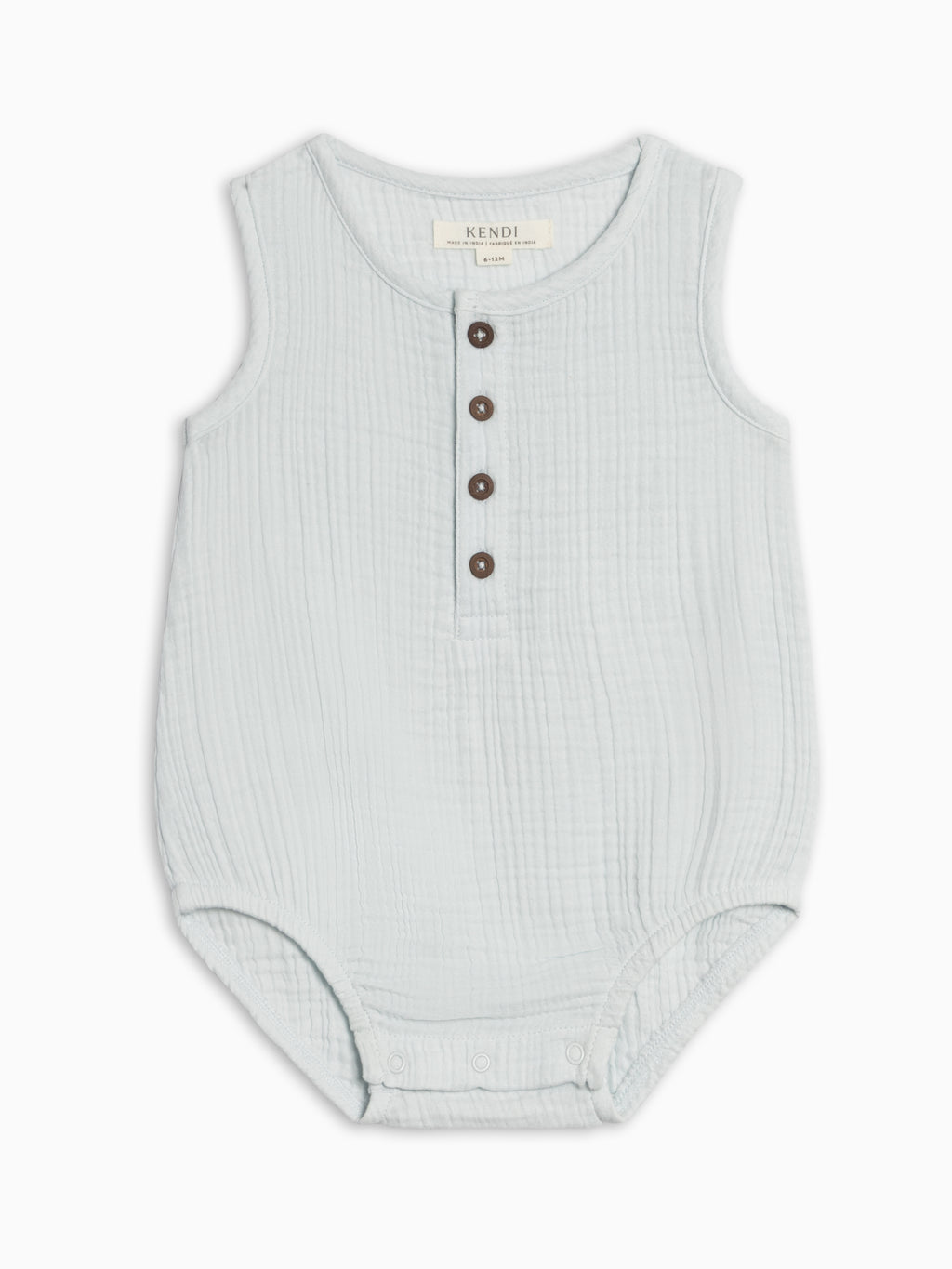 Bowie Muslin Bubble Romper - Powder Baby : One Pieces : Rompers : Tanks KENDI by Colored Organics Baby Bowie Muslin Bubble Romper - Powder | Colored Organics®