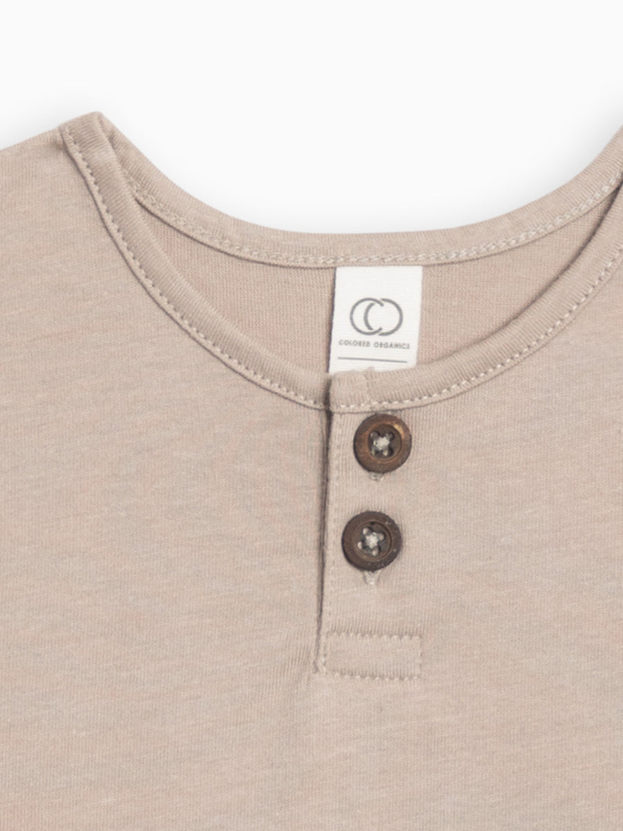 Reef Short Sleeve Henley Baby-Kids : Tops : Short Sleeves Colored Organics Organic Cotton Baby & Kids Reef Short Sleeve Henley