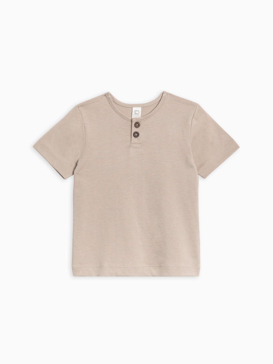 Reef Short Sleeve Henley Baby-Kids : Tops : Short Sleeves Colored Organics Organic Cotton Baby & Kids Reef Short Sleeve Henley