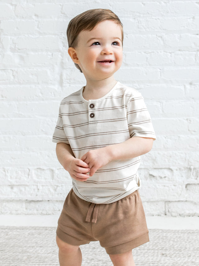 Reef Short Sleeve Henley Baby-Kids : Tops : Short Sleeves Colored Organics Organic Cotton Baby & Kids Reef Short Sleeve Henley