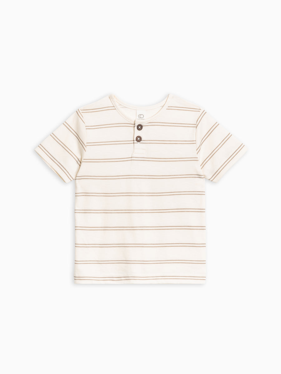 Reef Short Sleeve Henley Baby-Kids : Tops : Short Sleeves Colored Organics Organic Cotton Baby & Kids Reef Short Sleeve Henley