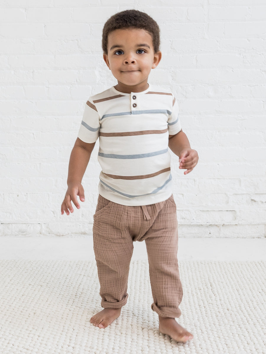 Reef Short Sleeve Henley Baby-Kids : Tops : Short Sleeves Colored Organics Organic Cotton Baby & Kids Reef Short Sleeve Henley