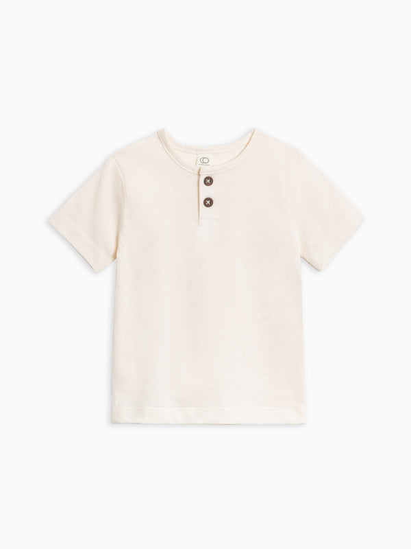 Reef Henley Baby-Kids : Tops : Shirts : Short Sleeves Colored Organics Organic Cotton Baby & Kids Reef Short Sleeve Henley 
