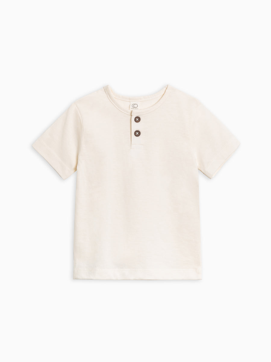 Reef Henley Baby-Kids :Tops :Shirts :Short Sleeves Colored Organics Organic Cotton Baby & Kids Reef Short Sleeve Henley 