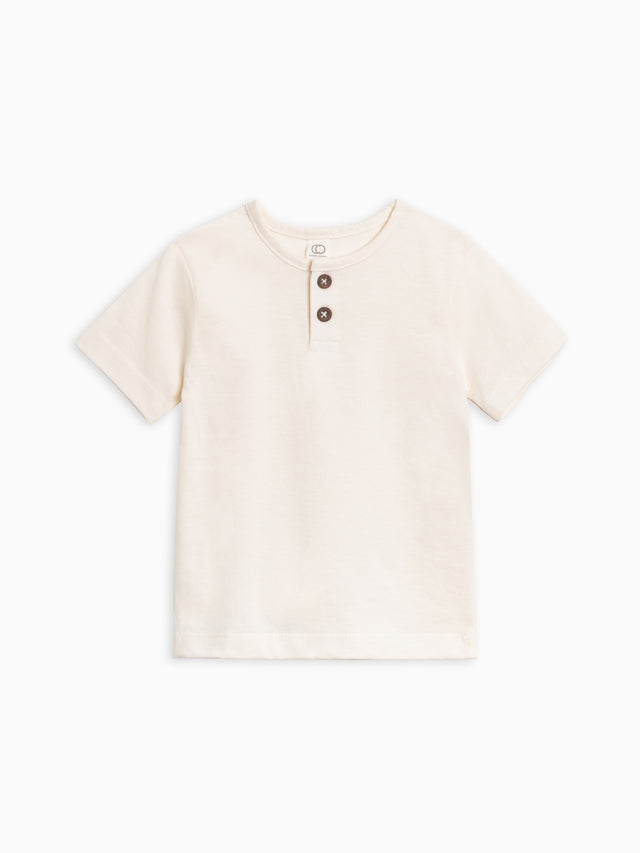 Reef Henley Baby-Kids : Tops : Short Sleeve Colored Organics Organic Cotton Baby & Kids Reef Short Sleeve Henley 