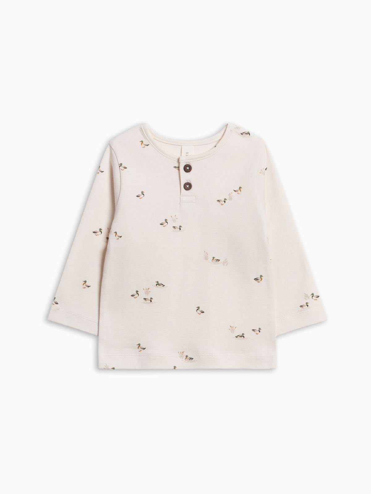 Reef Long Sleeve Henley - Mallard Baby-Kids : Tops : Tees : Long Sleeves KENDI by Colored Organics Reef Long Sleeve Henley for Baby + Kids | Colored Organics®