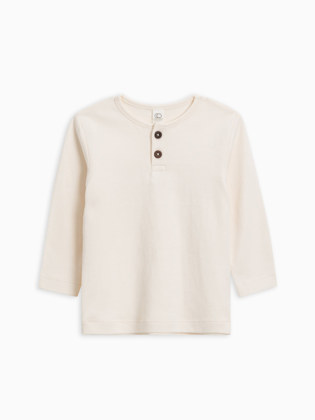 Reef Long Sleeve Henley - Ivory Baby-Kids : Tops : Tees : Long Sleeves KENDI by Colored Organics Reef Long Sleeve Henley for Baby + Kids | Colored Organics®