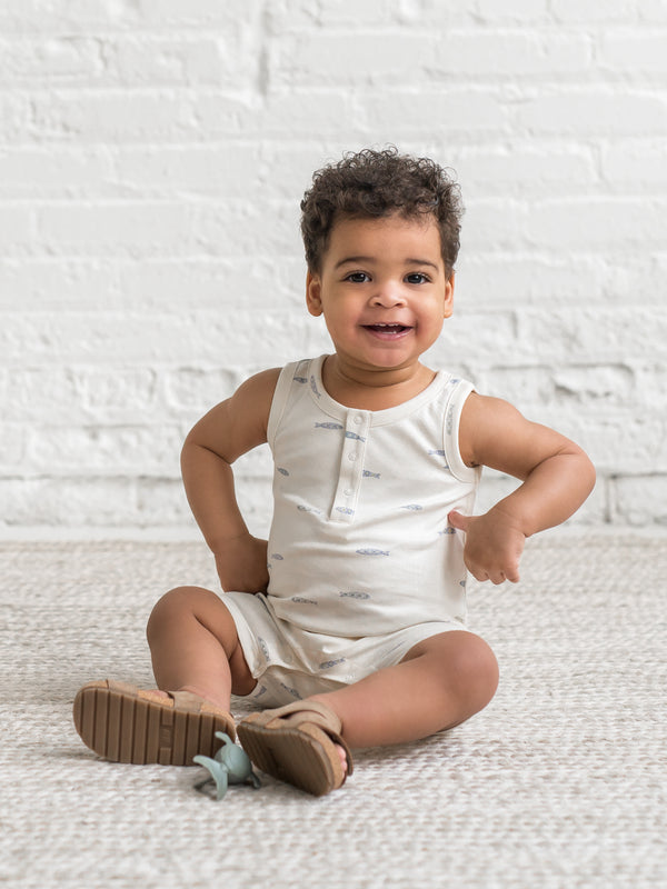 Nile Romper Baby : One Pieces : Rompers : Tanks Colored Organics Organic Cotton Baby Nile Romper