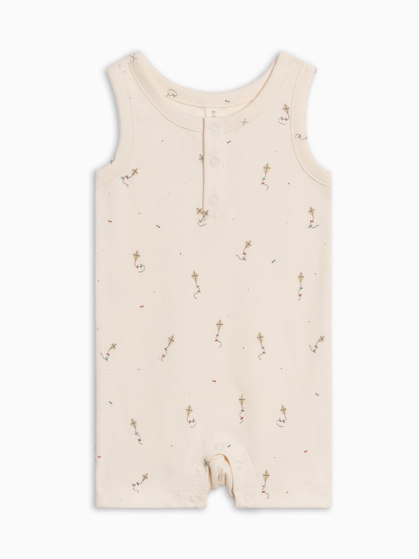 Nile Romper - Kite / Dune + Barn Baby : One Pieces : Rompers : Tanks Kendi PRE ORDER Nile Romper - Kite / Dune + | Colored Organics®