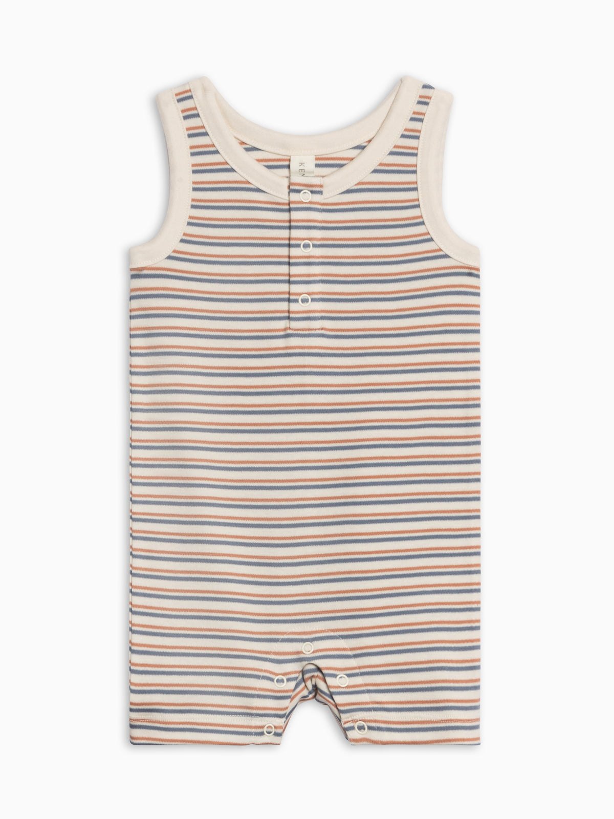 Nile Romper - Voyage Stripe / Sea + Ridge Baby : One Pieces : Rompers : Tanks KENDI by Colored Organics Nile Romper - Voyage Stripe / Sea + | Colored Organics®