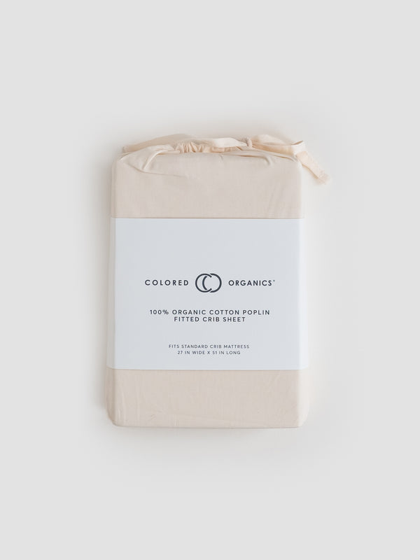 Poplin Fitted Crib Sheet Baby : Nursery : Bedding Colored Organics Organic Cotton Poplin Fitted Crib Sheet