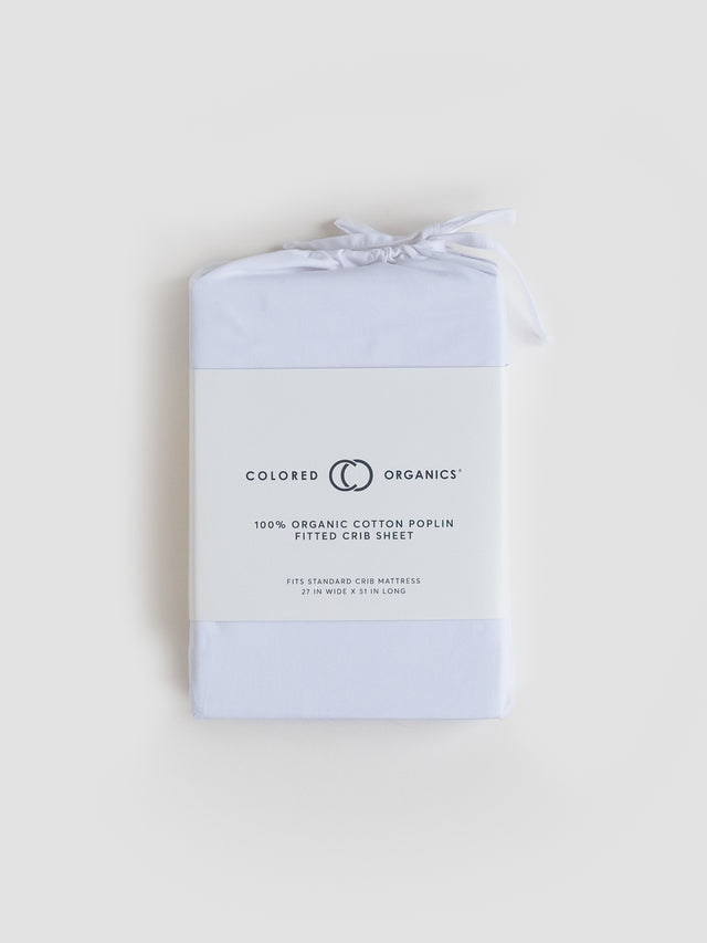 Poplin Fitted Crib Sheet Baby : Nursery : Bedding Kendi Organic Cotton Poplin Fitted Crib Sheet