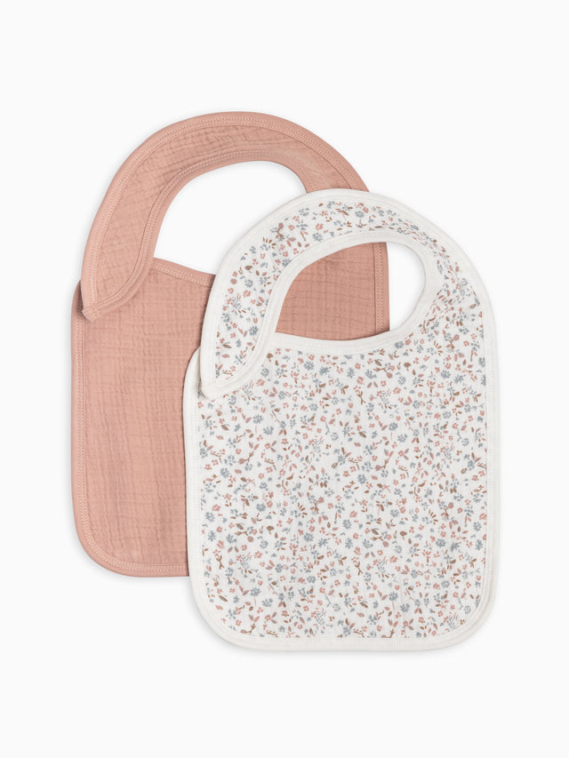 2-Pack Muslin Bib Set Baby : Gear : Bibs : Feeding Kendi Organic Cotton Baby 2-Pack Muslin Bib Set