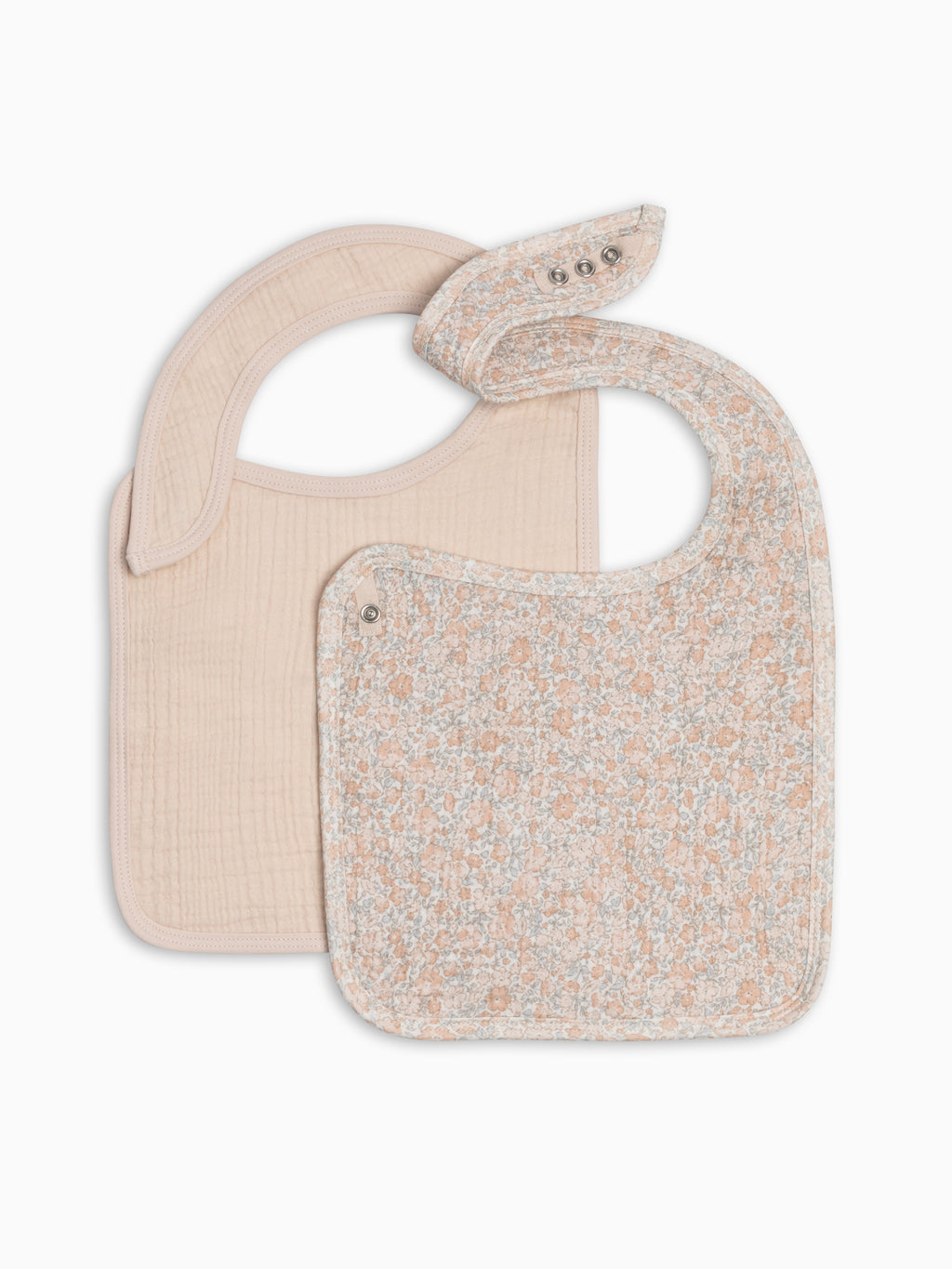 2-Pack Muslin Bibs - Belmont Floral + Shell Baby : Gear : Bibs : Feeding KENDI by Colored Organics 2-Pack Muslin Bibs - Belmont Floral + | Colored Organics®