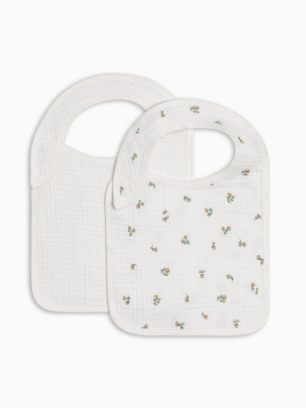 2-Pack Muslin Bibs - Palmer Floral + Coconut Baby : Gear : Bibs : Feeding KENDI by Colored Organics 2-Pack Muslin Bibs - Palmer Floral + | Colored Organics®