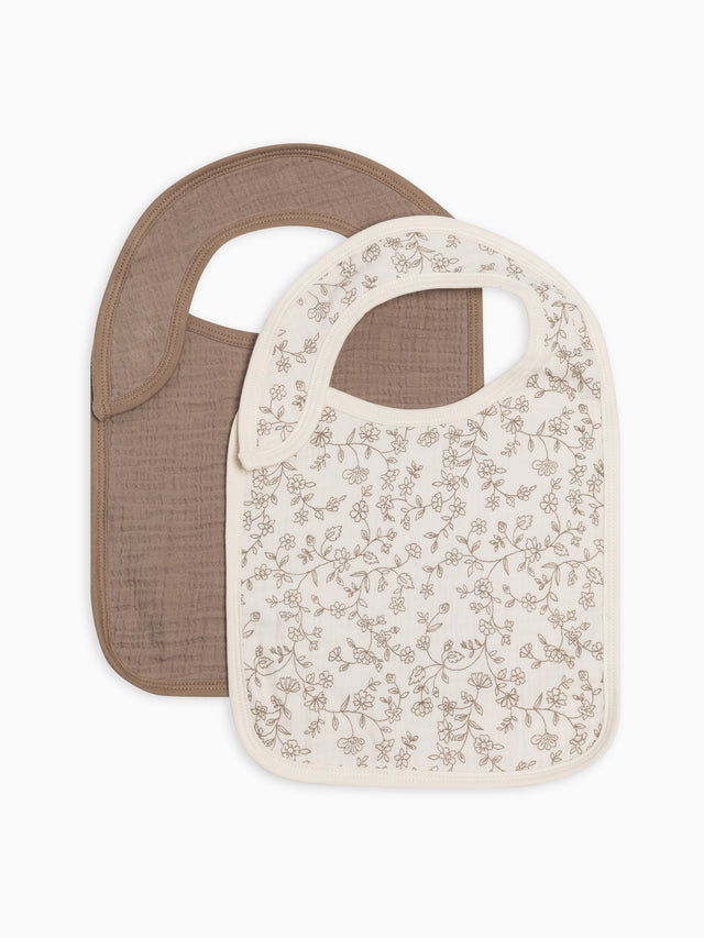 2-Pack Muslin Bibs Baby : Gear : Bibs : Feeding Colored Organics Organic Cotton 2-Pack Muslin Bibs for Newborn and Baby - Girl & Boy 