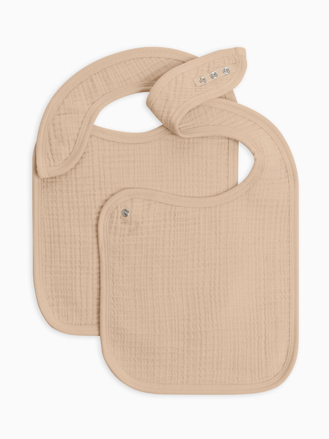 2-Pack Muslin Bibs Baby : Gear : Bibs : Feeding Colored Organics Organic Baby 2-Pack Muslin Bibs