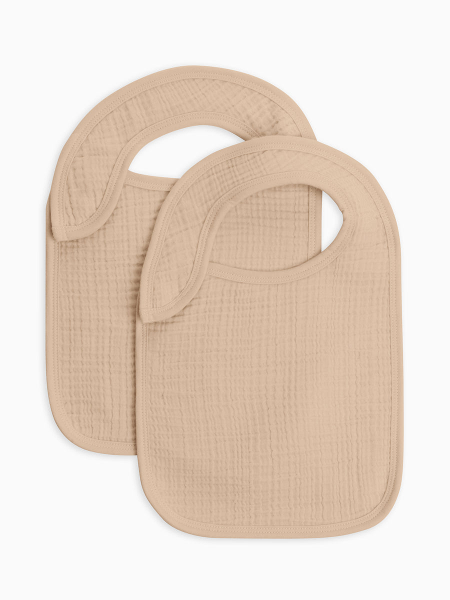 2-Pack Muslin Bibs Baby : Gear : Bibs : Feeding Colored Organics Organic Baby 2-Pack Muslin Bibs