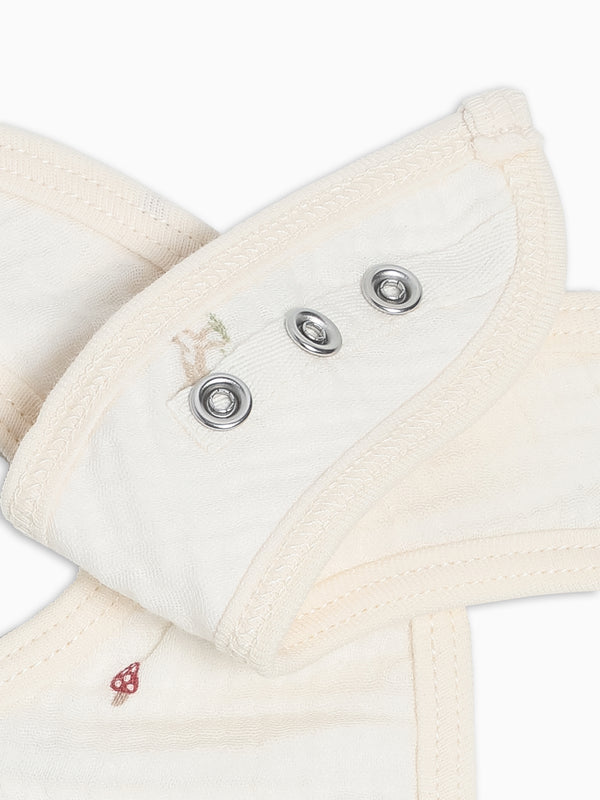 2-Pack Muslin Bibs - Field Dog + Mushroom