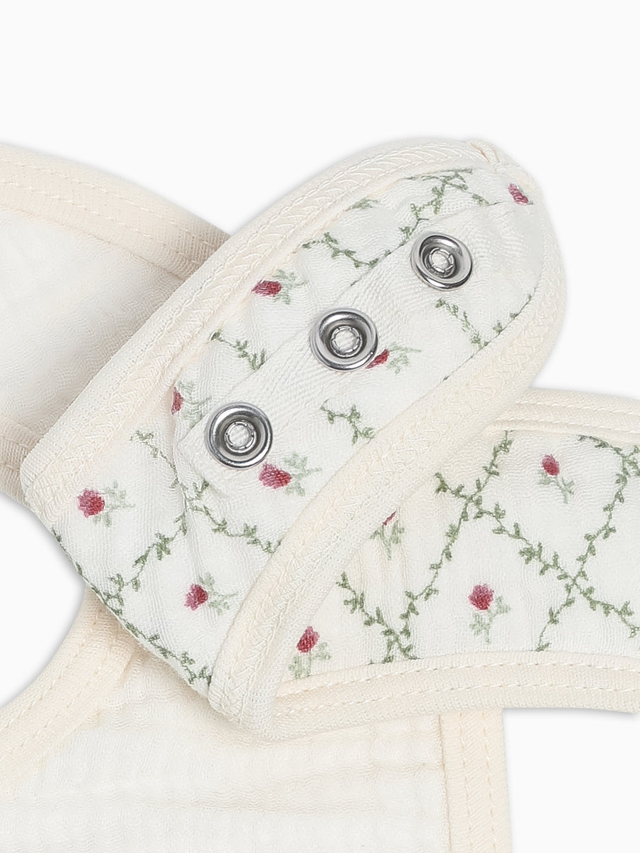 2-Pack Muslin Bibs - Hedge Floral + Ivory