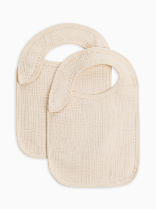 2-Pack Muslin Bibs Baby : Gear : Bibs : Feeding Colored Organics Organic Baby 2-Pack Muslin Bibs