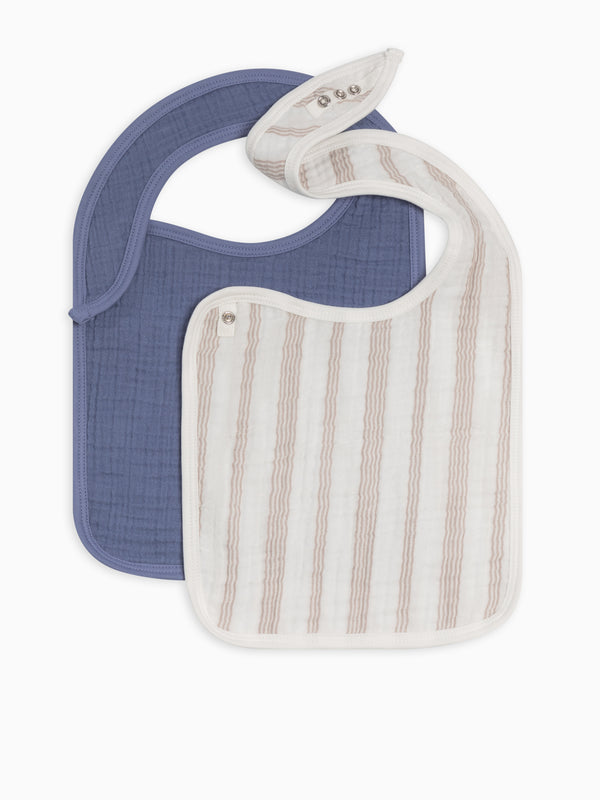 2-Pack Muslin Bibs Baby : Gear : Bibs : Feeding Kendi Organic Cotton Baby 2-Pack Muslin Bibs