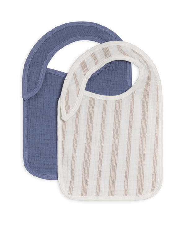 2-Pack Muslin Bibs Baby : Gear : Bibs : Feeding Kendi Organic Cotton Baby 2-Pack Muslin Bibs