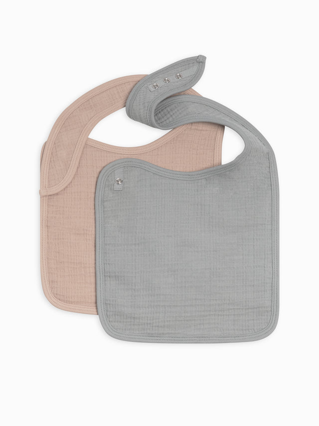 2-Pack Muslin Bibs Baby :Gear :Bibs :Feeding Colored Organics Organic Baby 2-Pack Muslin Bibs