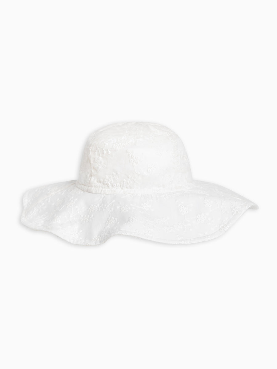 Eyelet Sun Hat Baby-Kids : Accessories : Hats Kendi Organic Cotton Baby and Kids Eyelet Sun Hat